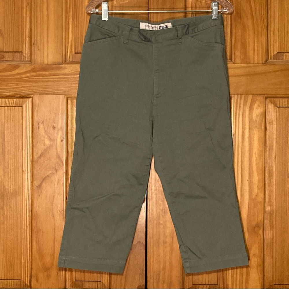 NWOT Faded Glory Vintage 80s 90s Stretch Capri Green Size 12